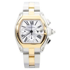 Cartier 2618 Roadster XL W62027Z1 Chronograph Two Tone Automatic Men Watch