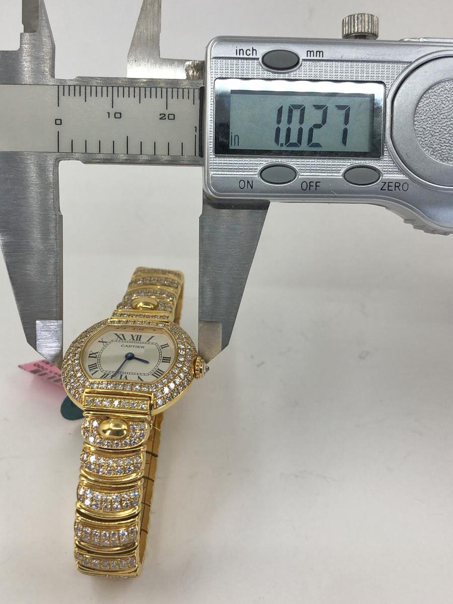 Cartier Ladies Diamond Yellow Gold Quartz Wristwatch In Good Condition For Sale In New York, NY