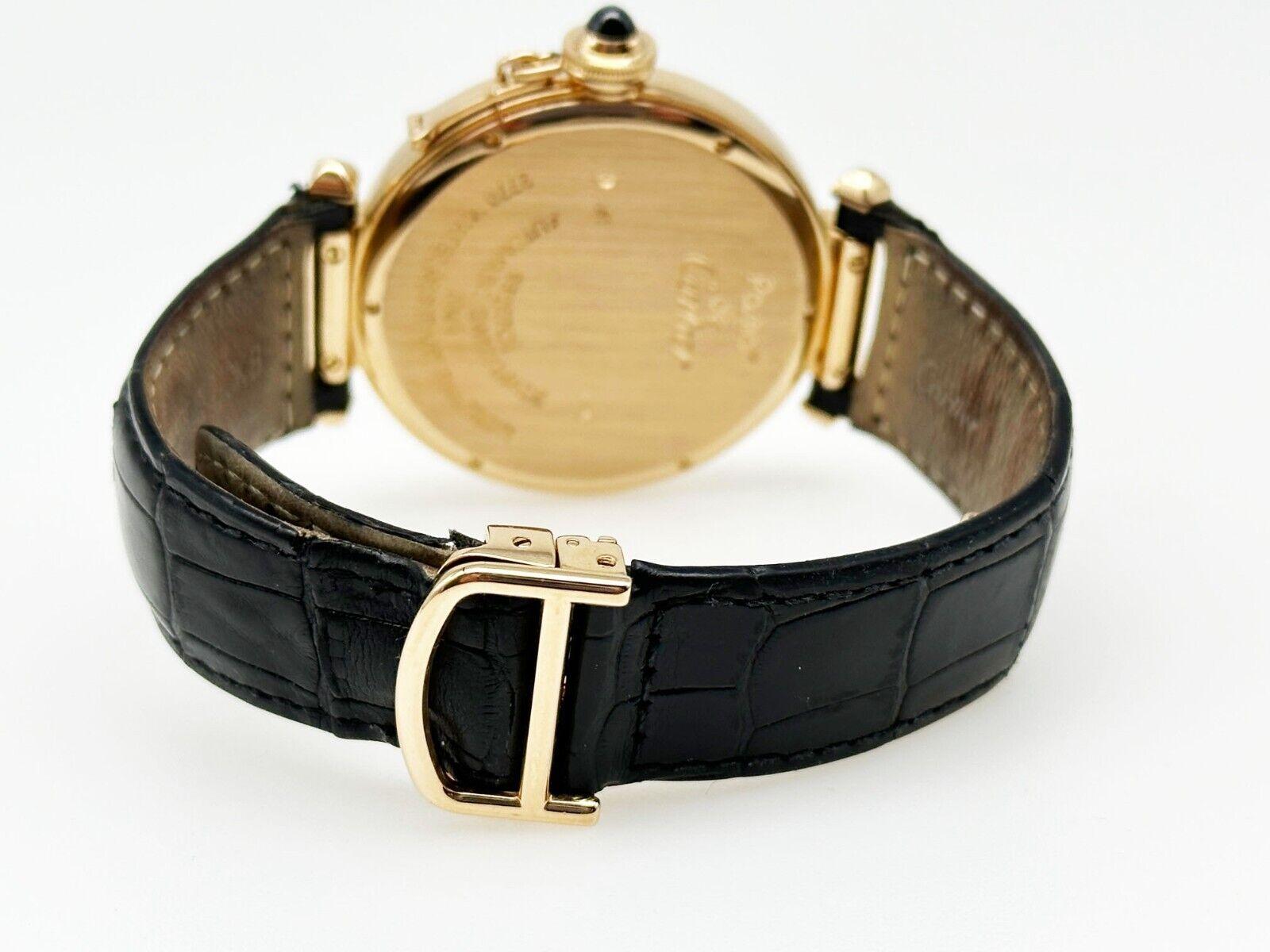 Cartier 2770 Pasha 18K Rose Gold Leather Strap For Sale 2