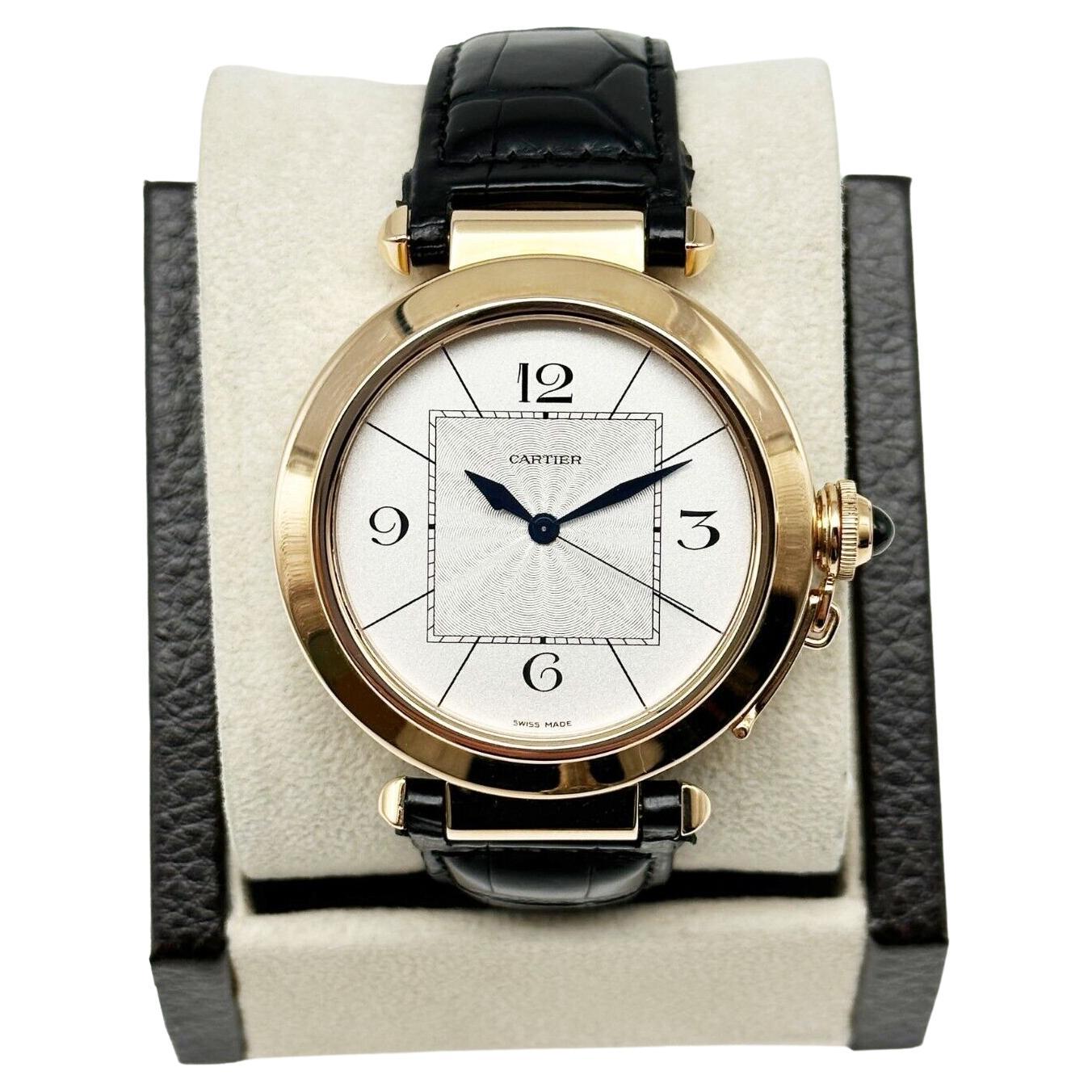 Cartier Pasha 2770 18K Roségold Lederriemen 42mm
