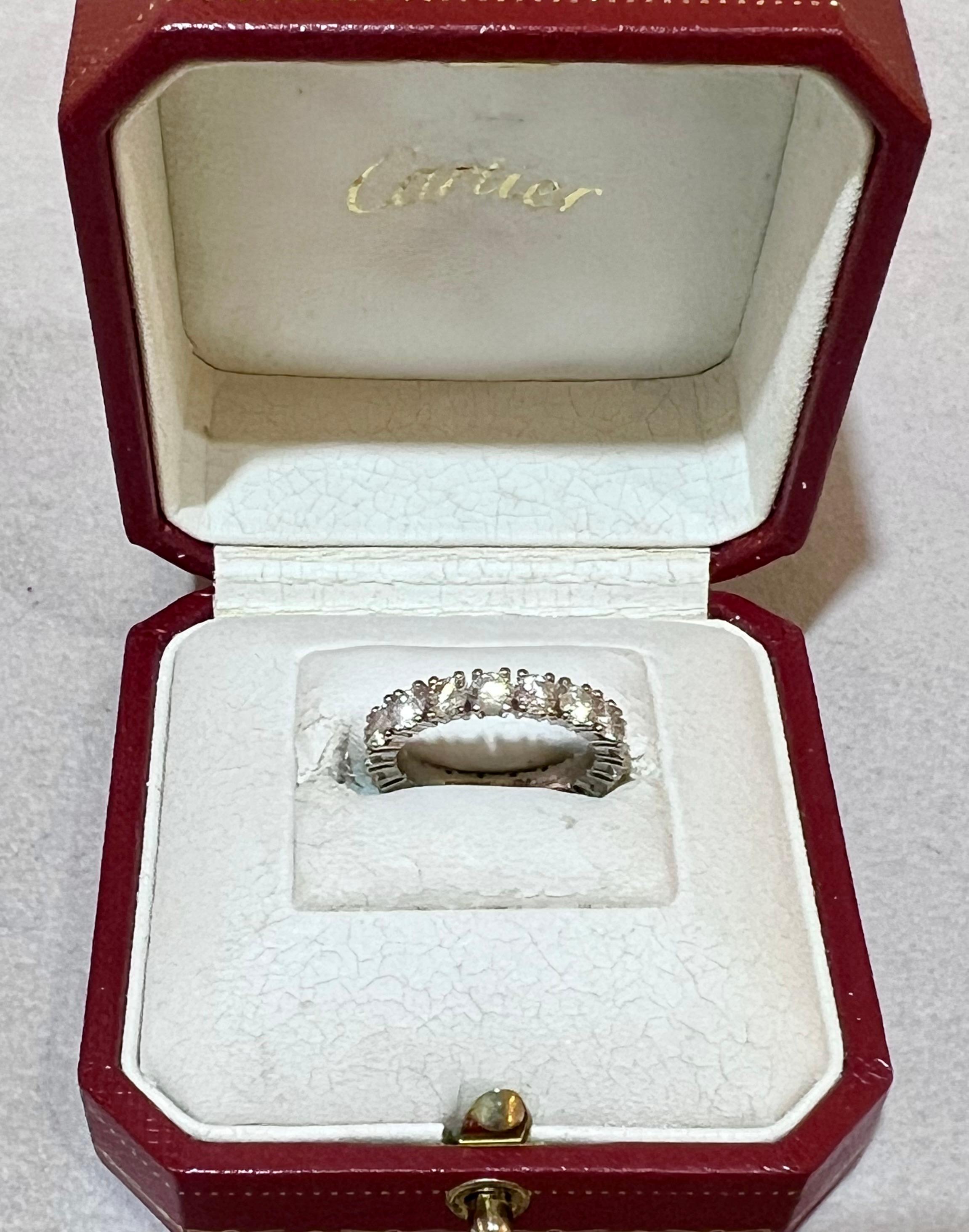 Modern Cartier 2.84 Diamonds Destinée Platinum Wedding Ring