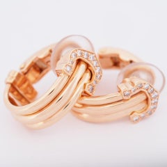 Cartier 2C Diamonds Clip Earrings 150th Anniversary Limited Edition Rose Gold