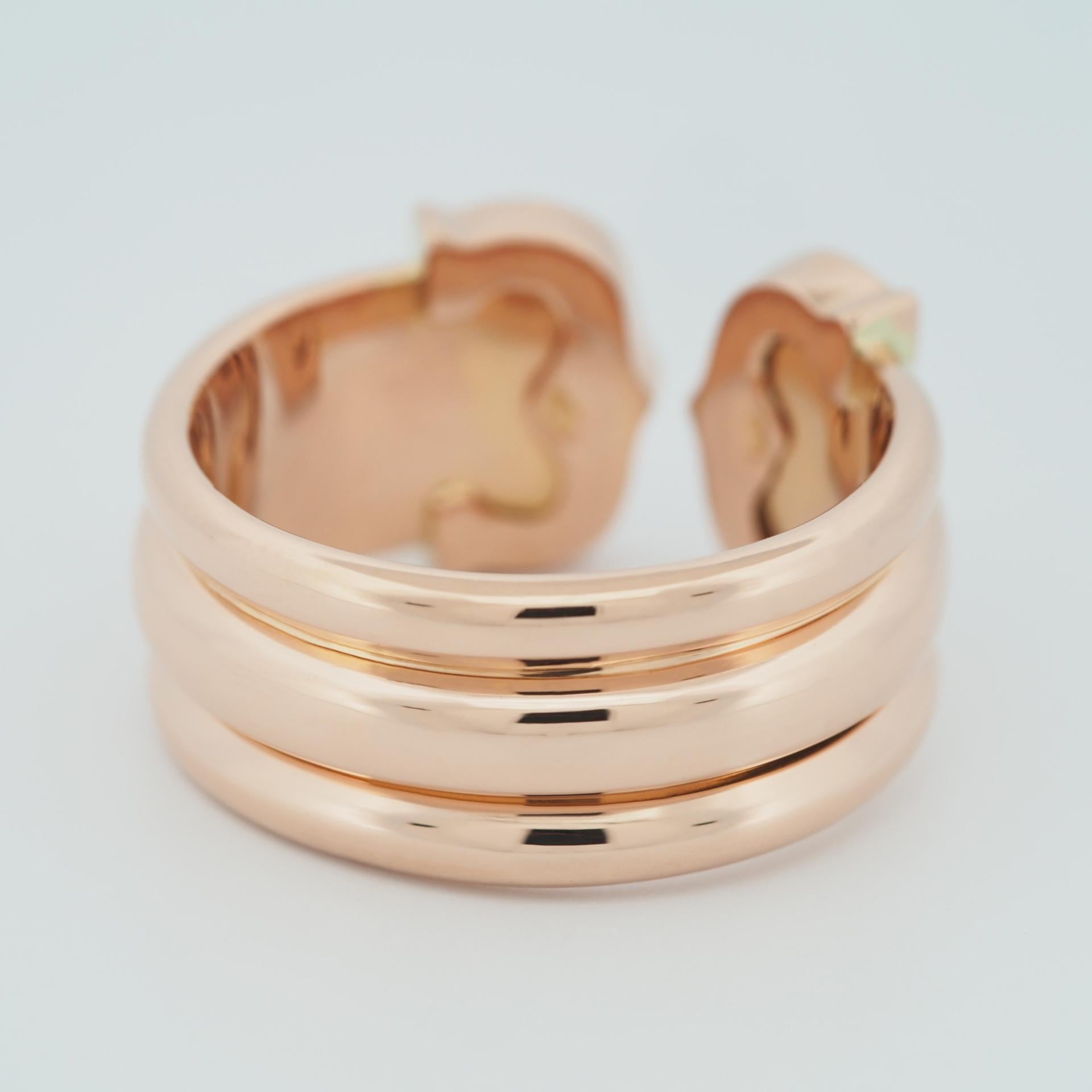 Cartier 2C Double C Diamonds Ring 150th Anniversary Limited Edition Rose Gold In Good Condition In Kobe, Hyogo