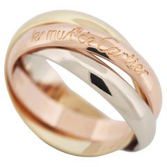 Cartier, bague Trinity 3 anneaux en or 18 carats tricolore 51 US 5,5