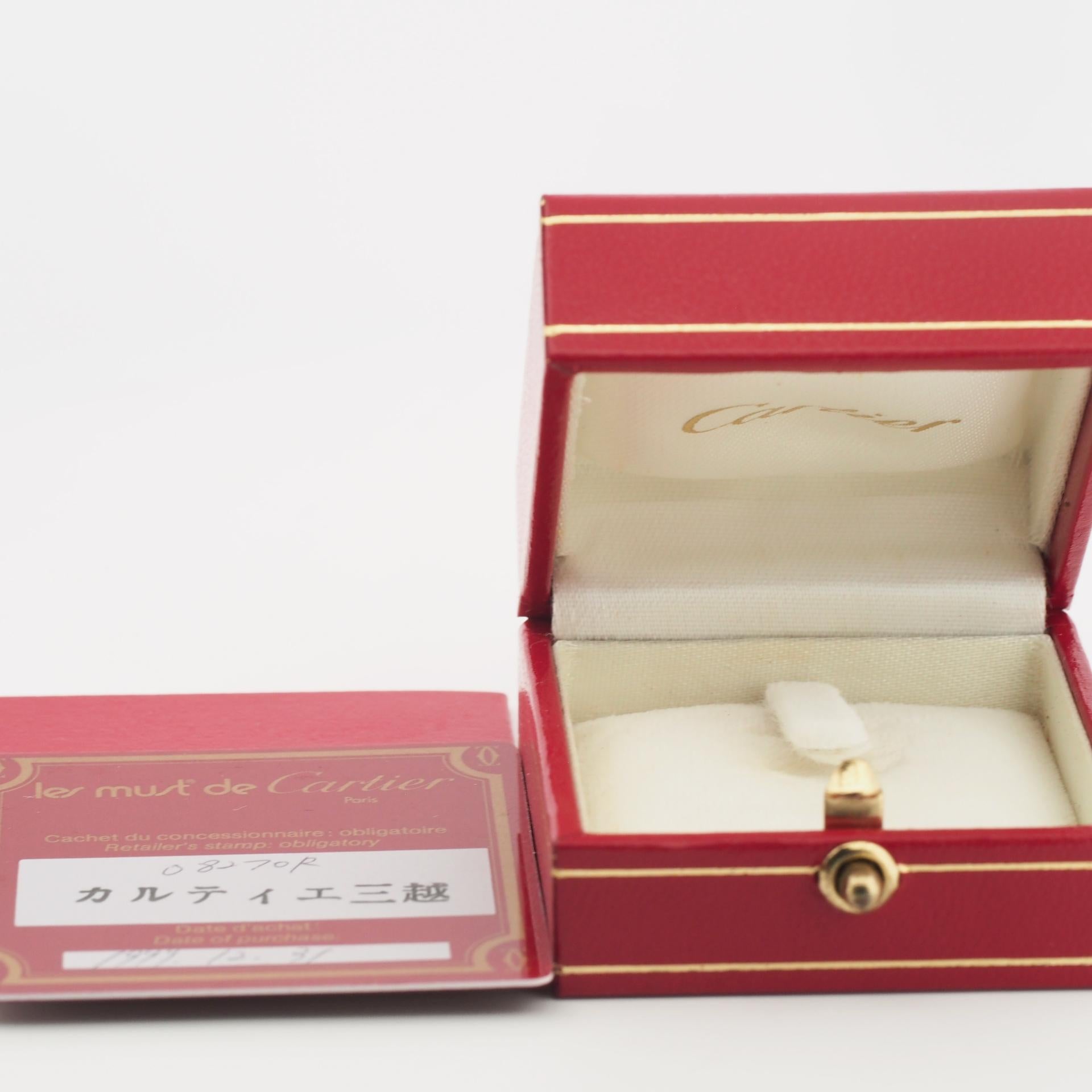 Cartier Anello Trinità a 3 fasce in oro 18 carati tricolore 52 US in vendita 4