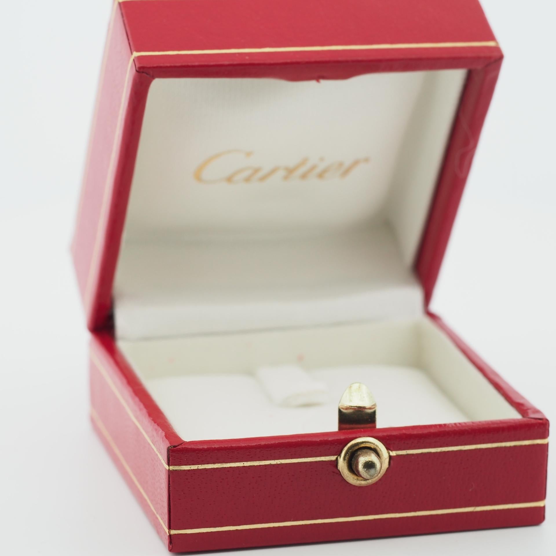 Cartier 3 Bands Trinity Ring Tri Color Gold 52 US 5.75 2
