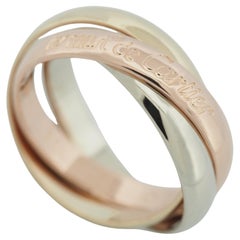Cartier Bague Trinity à 3 anneaux en or tricolore 52 US 6,25