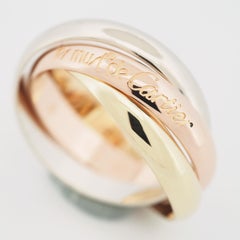Cartier 3 Bands Trinity Ring Tri Color Gold 53