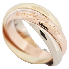 Cartier 3 Bands Trinity Ring Tri Color Gold 53