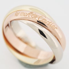 Cartier 3 Bands Trinity Ring Tri Color Gold 54