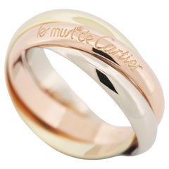Cartier 3 Bands Trinity Ring Tri Color Gold 54
