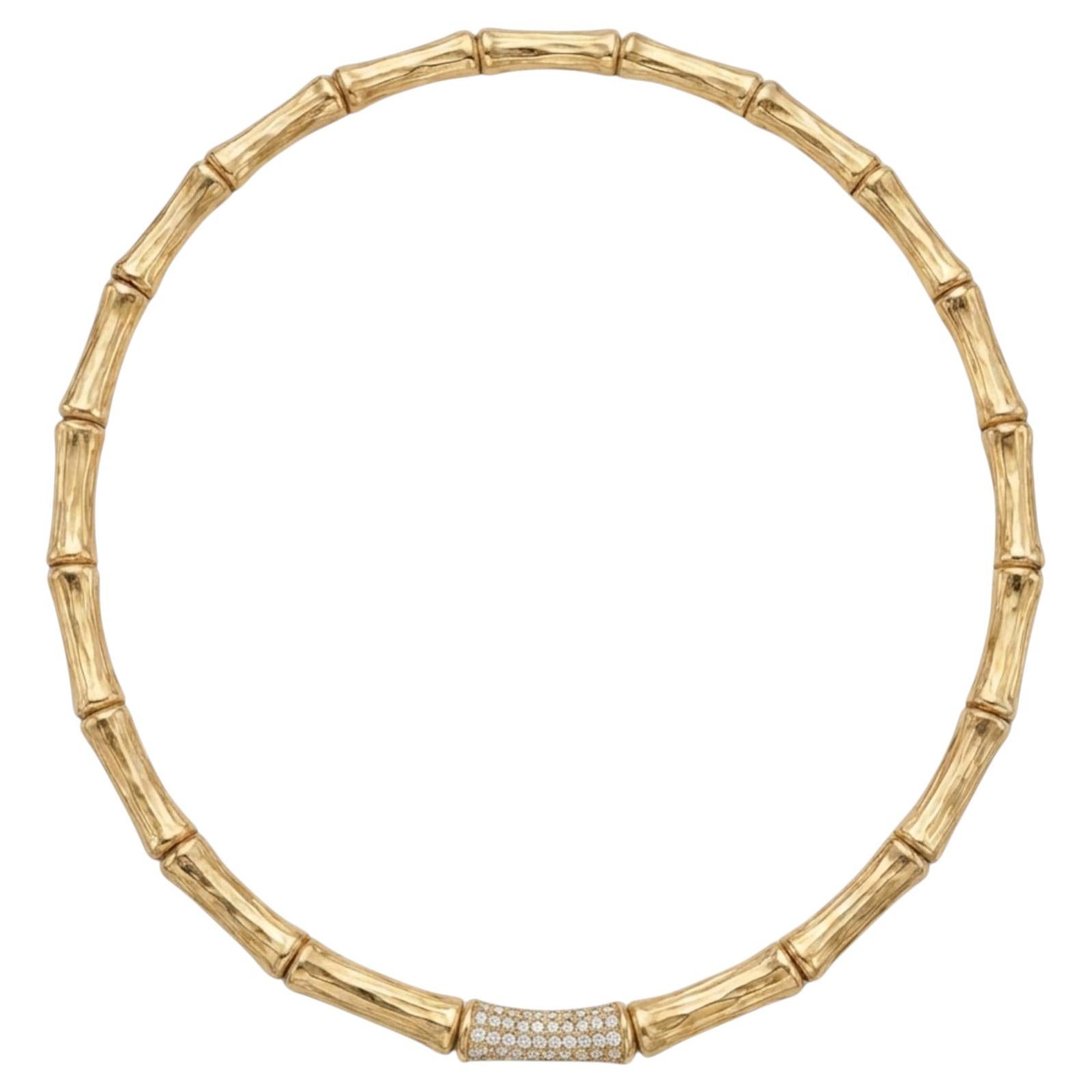 Cartier 3 carati in oro giallo 18 carati Collana in oro giallo 18 carati con diamante