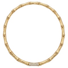 Cartier 3 Carat 18K Yellow Gold Diamond 18k Yellow Gold Necklace