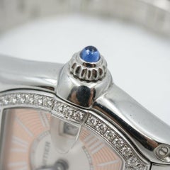 Cartier 3 Carat Diamond Roadster Ladies Stainless Steel Watch
