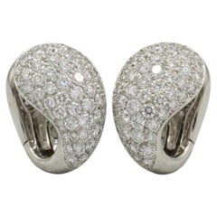 Cartier 3-Karat-Diamant-Yin-Yang-Creolen aus 18-karätigem Weißgold