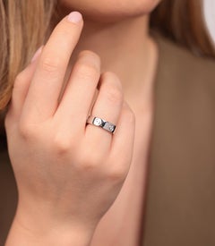 Cartier 3 Diamond 18ct White Gold Love Band