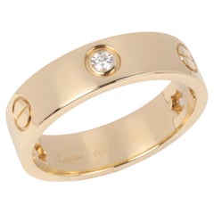 Used Cartier 3 Diamond 18ct Yellow Gold Love Ring