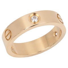 Cartier 3 Diamond 18ct Yellow Gold Love Ring