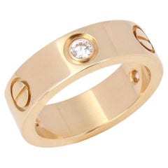 Cartier 3 Diamond Love Band Ring