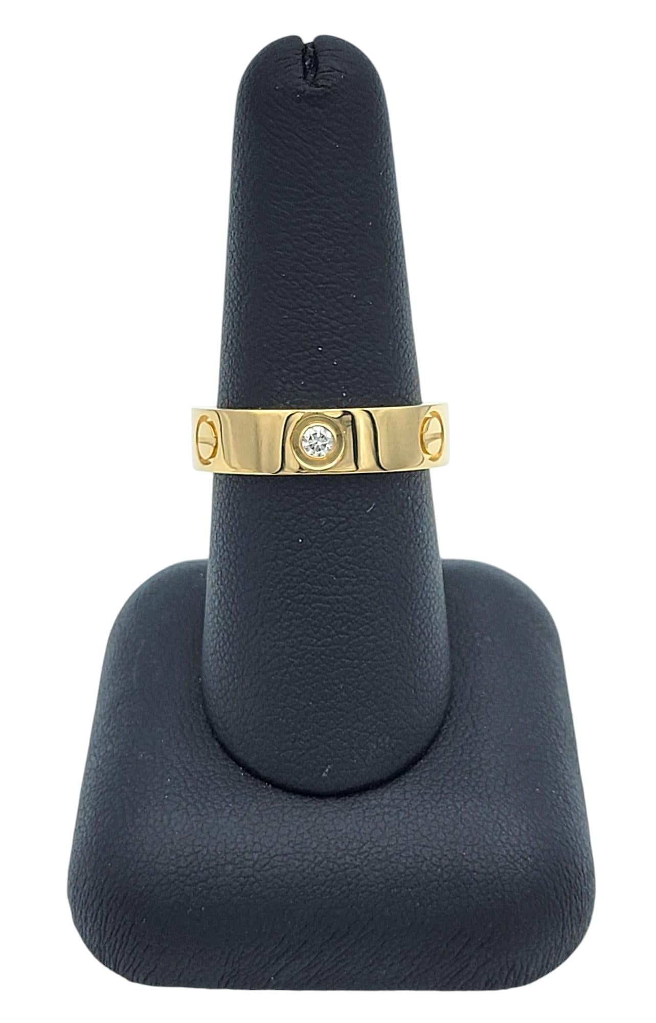 Anello Cartier 3 diamanti Love Band in oro giallo 18 carati misura 58, con scatola in vendita 2