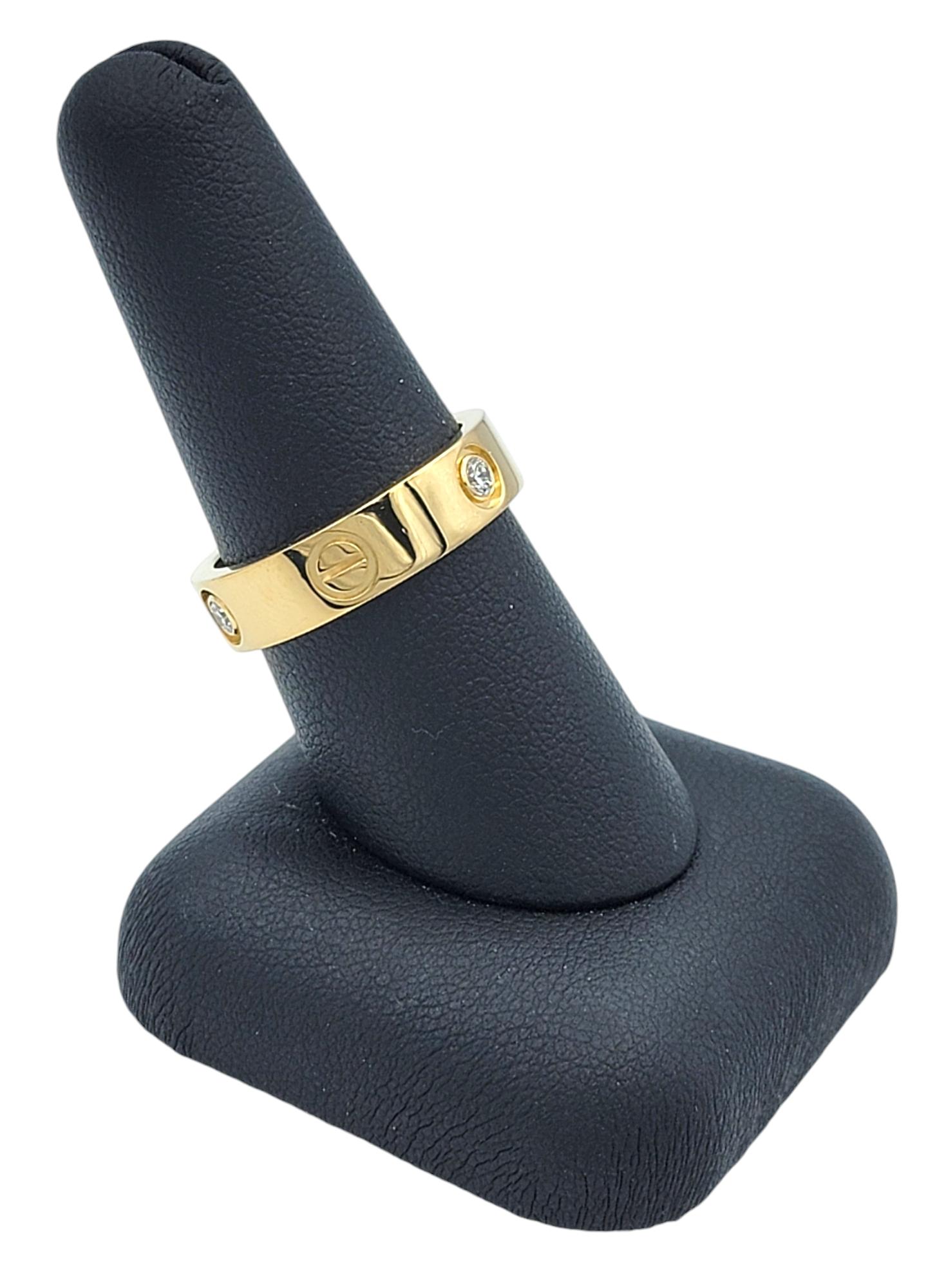 Anello Cartier 3 diamanti Love Band in oro giallo 18 carati misura 58, con scatola in vendita 3