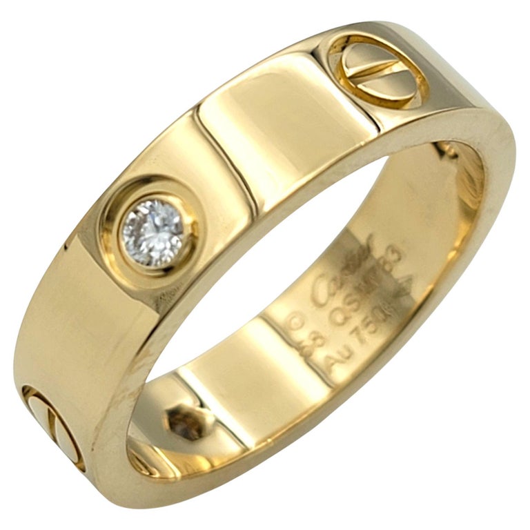 Cartier: 18 Karat Gelbgold Love Band-Ring mit Diamanten, Größe