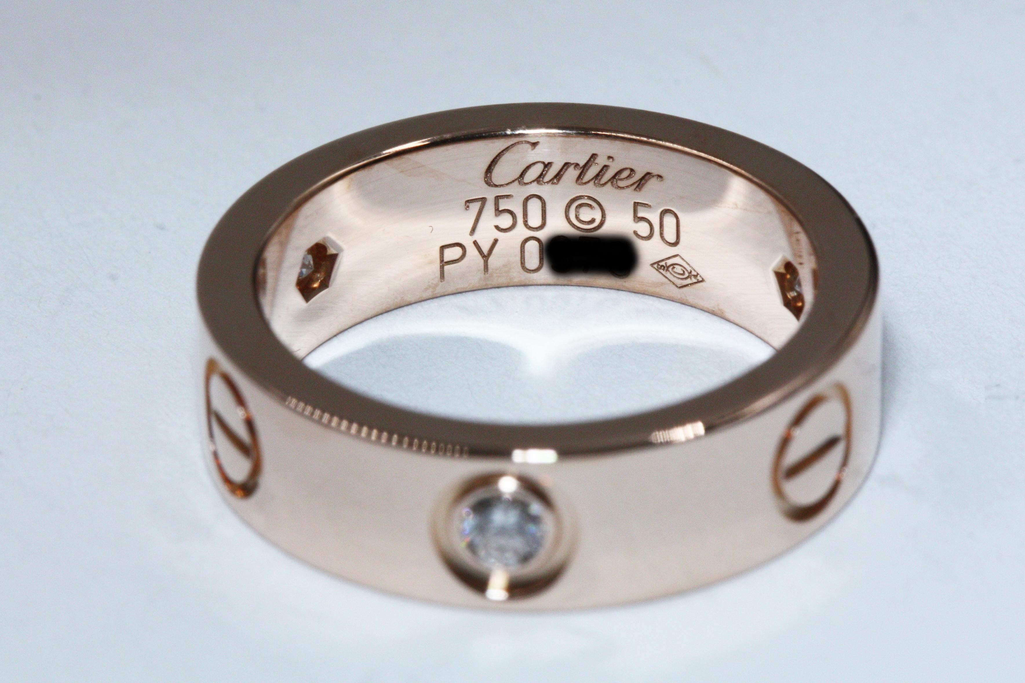 cartier love ring pink gold