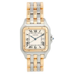 Cartier Jumbo Panthère à 3 rangées en acier et or 2 tons  Montre W25027B8