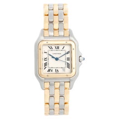 Cartier 3-Row Panther 2-Tone Steel & Gold Watch