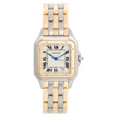 Cartier Montre Panthère à 3 rangées en acier et or bicolore