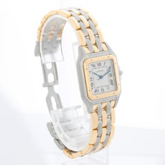 Cartier 3-Row Panther 2-Tone Steel & Gold Watch W25027B8