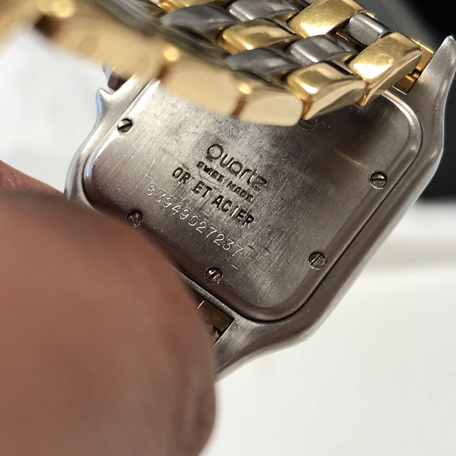Cartier 3-Row Panther 2-Tone Steel & Gold Watch W25027B8 3