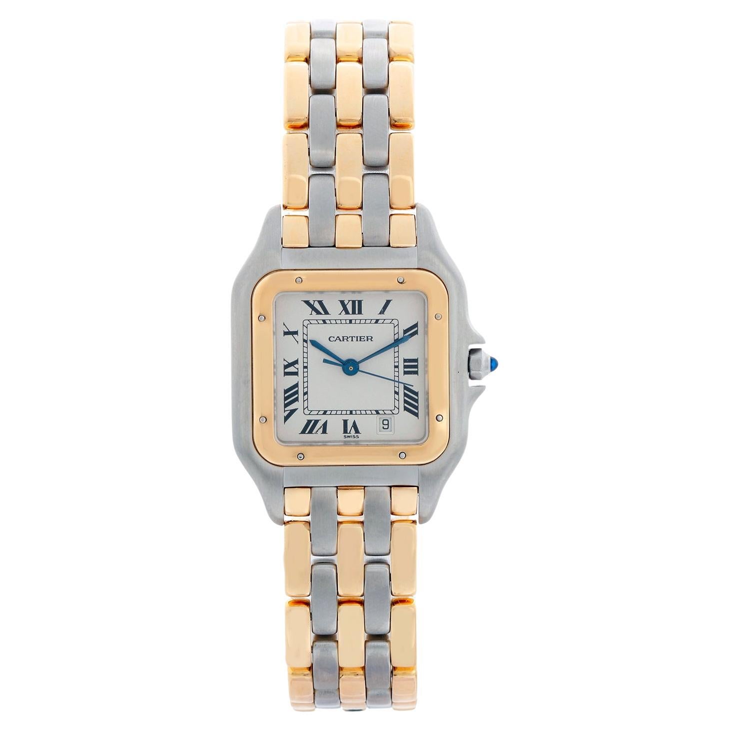 Cartier 3-Row Panther 2-Tone Steel 
Gold Watch W25027B8 en venta