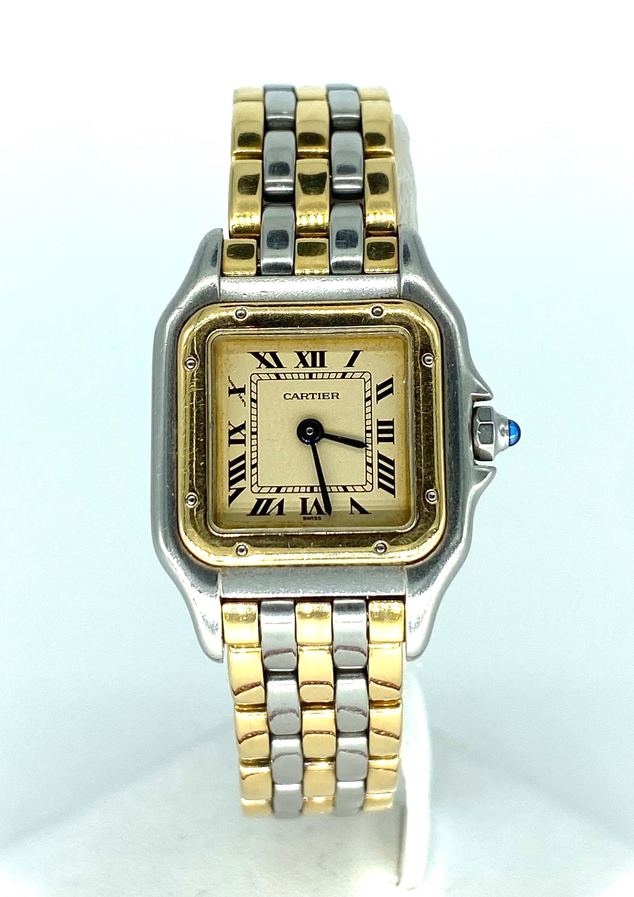 cartier panthere 3 row watch