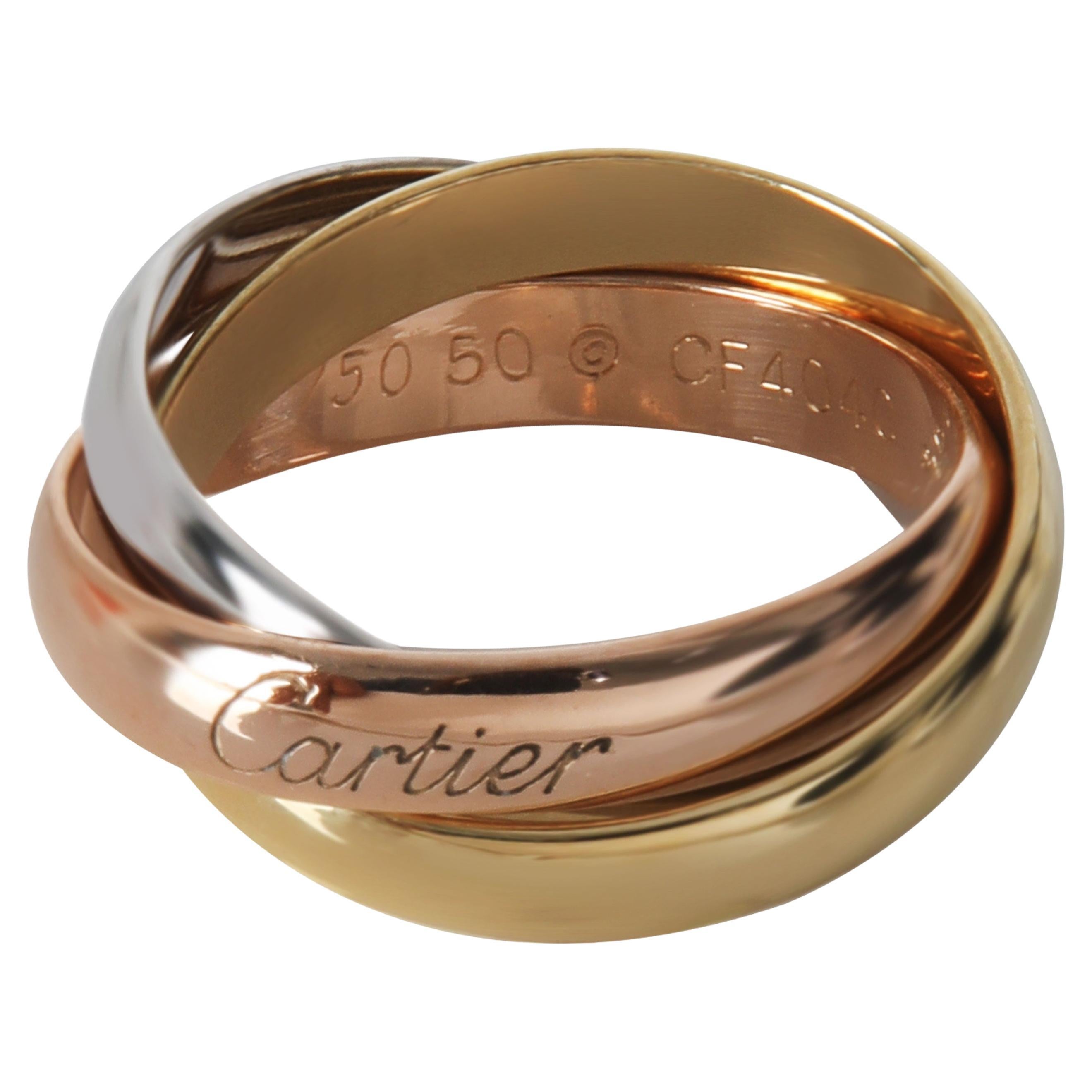 Cartier 3-Tone Gold Classic Trinity Ring