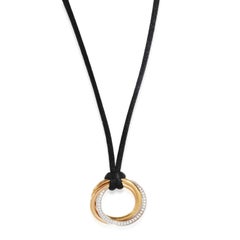 Collier de la Trinité en or 3 tons à diamants et modèle moyen de Cartier