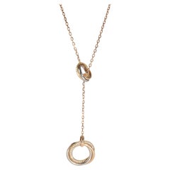 Cartier 3-Tone Gold Diamond Trinity Lariat Necklace