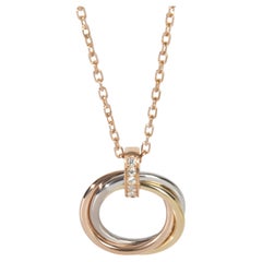 Cartier 3-Tone Gold Diamond Trinity Pendant