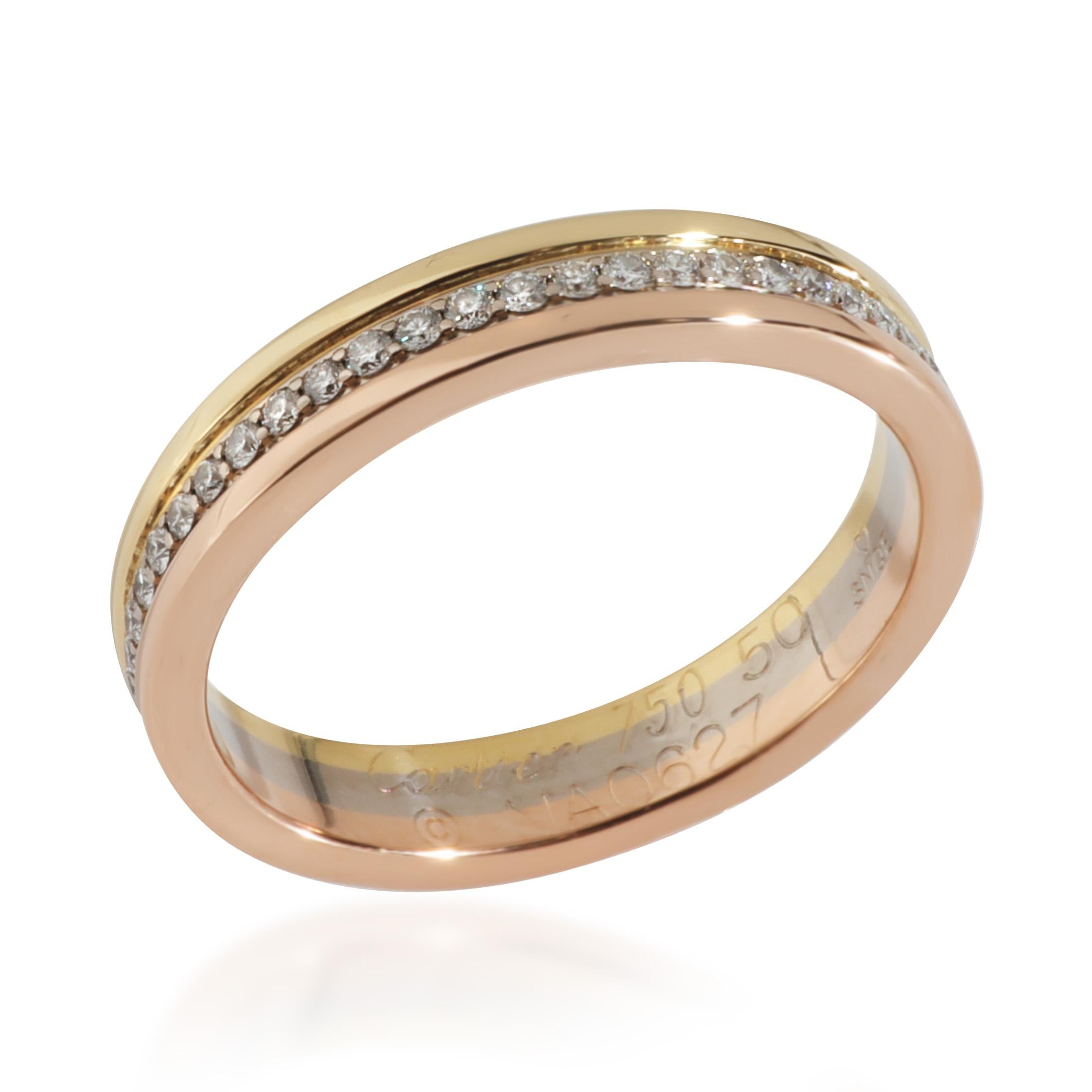Donna Fascia Cartier Louis Vendome in oro e diamanti a 3 toni in vendita