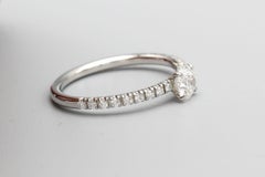 Cartier .30 Carat E VS1 Diamond and Platinum Engagement Ring