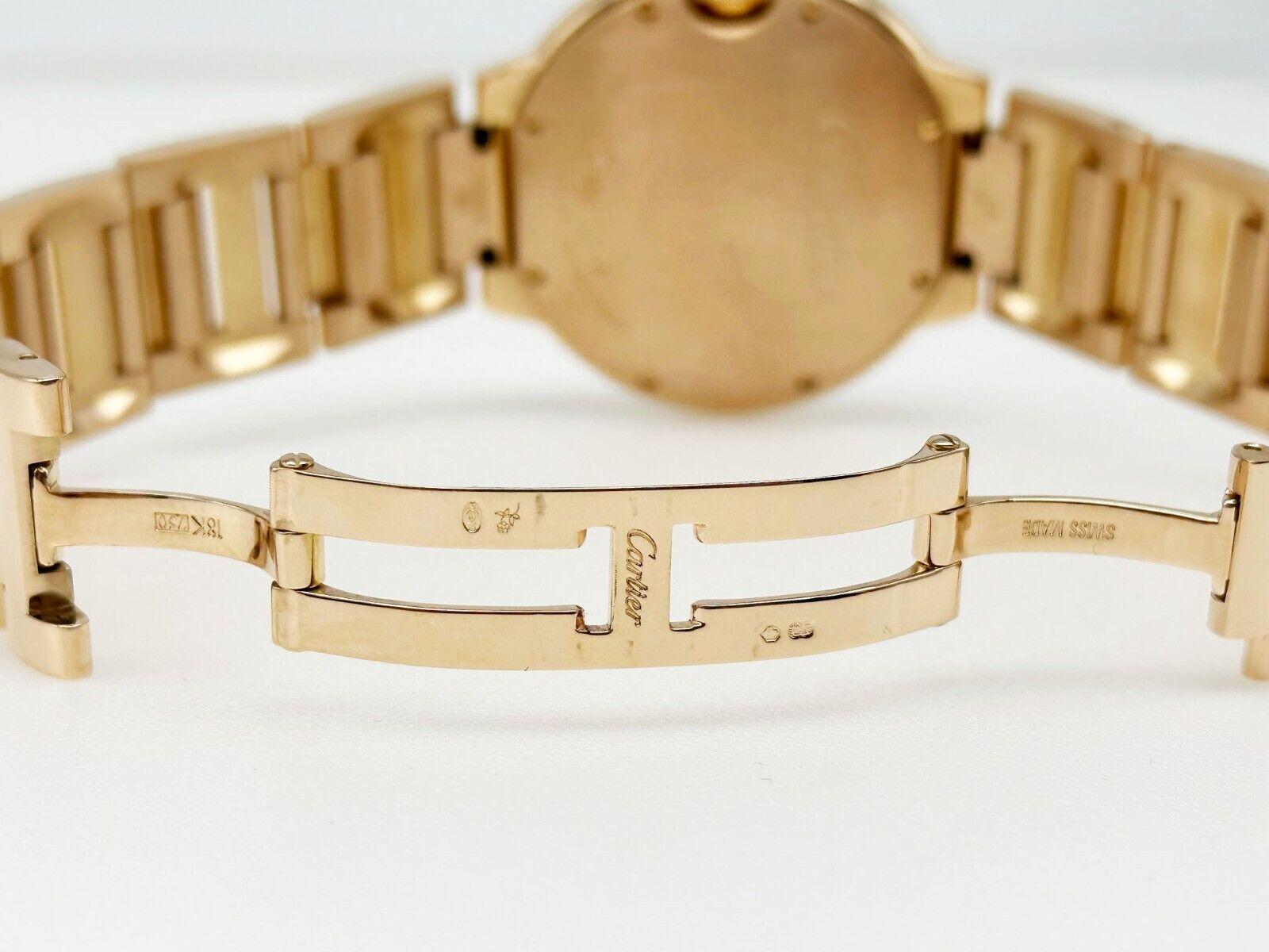 Cartier 3003 Ballon Bleu Original Diamant-Lünette römisches Zifferblatt 18K Roségold 2
