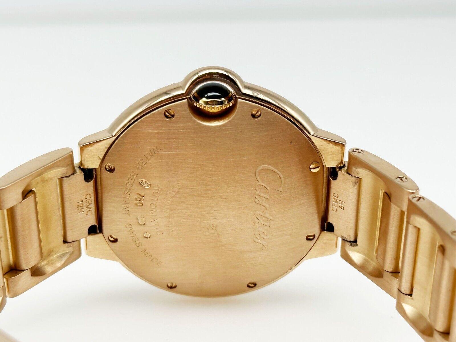 Cartier 3003 Ballon Bleu Original Diamant-Lünette römisches Zifferblatt 18K Roségold 3