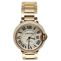 Cartier 3003 Ballon Bleu Original Diamond Bezel Roman Dial 18K Rose Gold