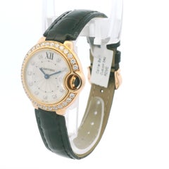 Cartier 3007 Ballon Bleu 18k Rose Gold Diamond Bezel Ladies Watch En stock