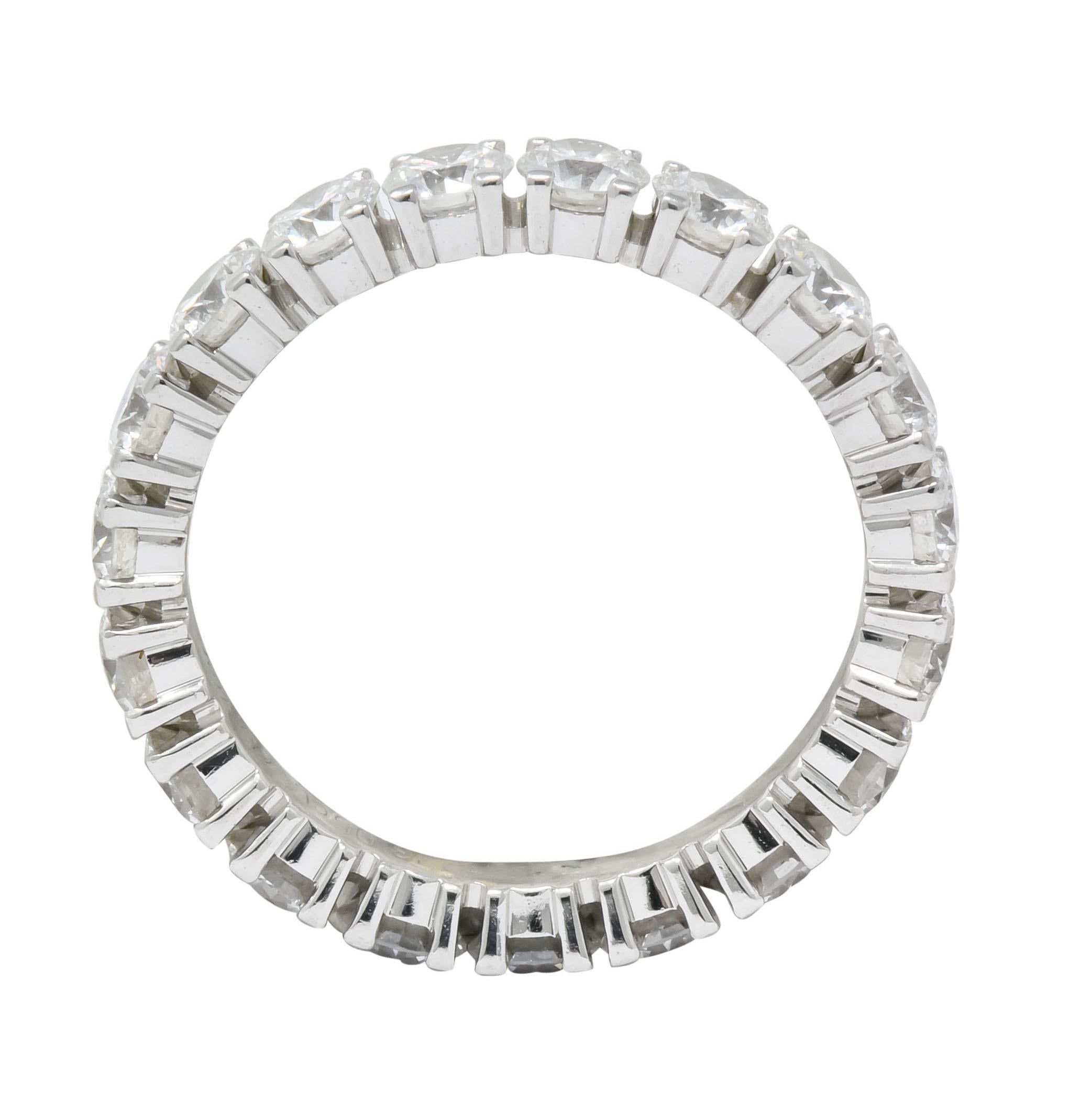 Contemporary Cartier 3.05 Carat Diamond Platinum Eternity Band Stack Ring