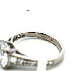 Cartier 3.16ct Old European Cut D VS2 Diamond Platinum Engagement Ring