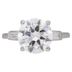 Anello di fidanzamento in platino con diamante solitario Cartier da 3,27 carati