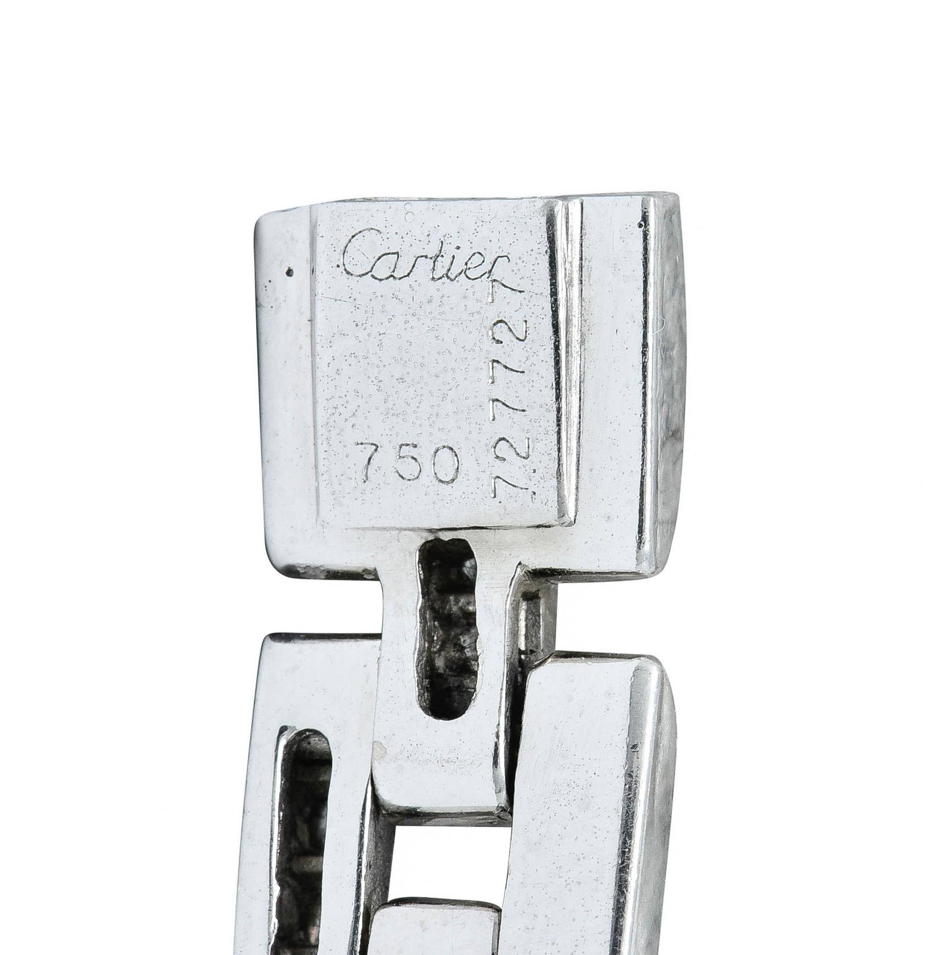 Bracelet Cartier Maillon Panthère en or blanc 18 carats avec 3::36 carats de diamants Excellent état à Philadelphia, PA