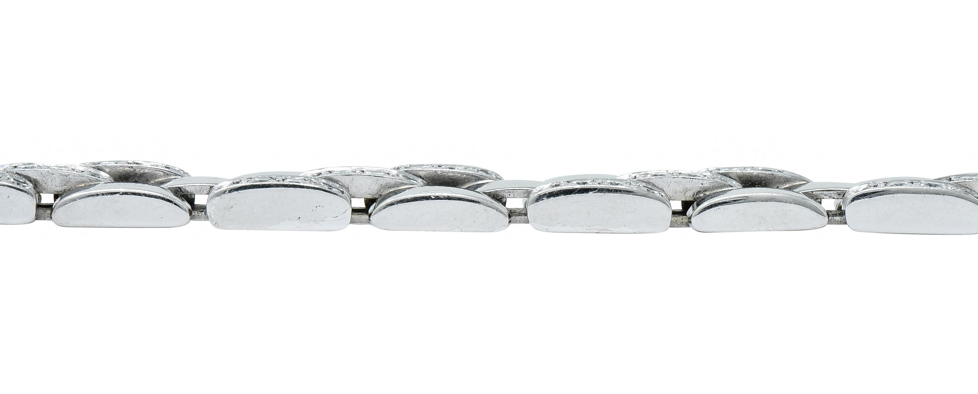 Contemporary Cartier 3.36 Carat Diamond Maillon Panthere 18 Karat White Gold Link Bracelet