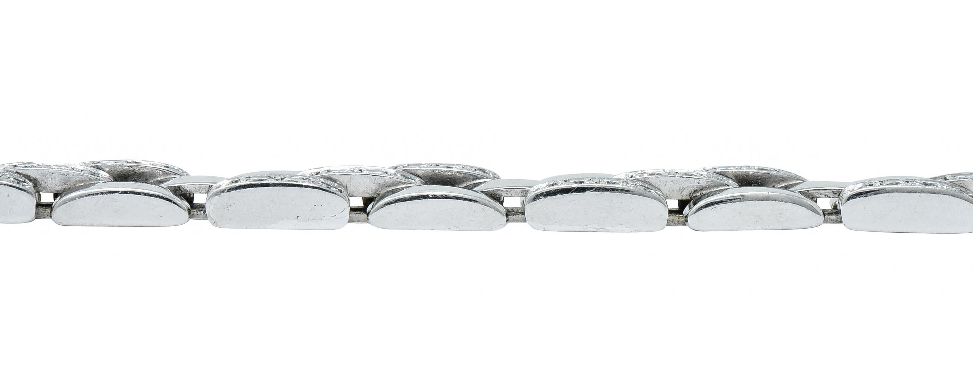  Bracelet Cartier Maillon Panthère en or blanc 18 carats avec 3::36 carats de diamants Unisexe 